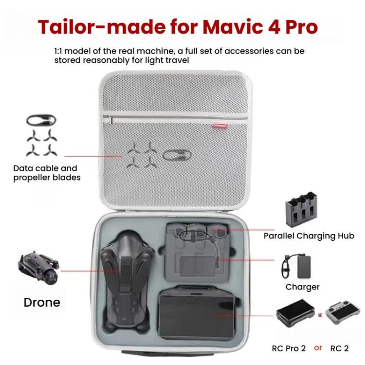 For DJI Mavic 4 Pro Fly More Combo / Creator Combo Carrying Case Durable PU Crossbody Shoulder Bag, Shoulder Bag Black, Shoulder Bag Gray For DJI Mavic 4 Pro Fly More Combo / Creator Combo Carrying Case Durable PU Crossbody Shoulder Bag, Shoulder Bag Black, Shoulder Bag Gray